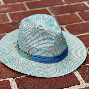 The Tatum - Hand painted & designed straw fedora hat
