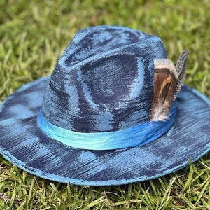 The Ryann - Hand painted & designed fedora hat image 1