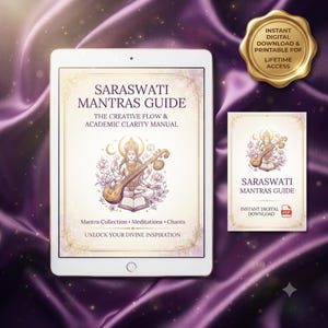 Kit de herramientas para el flujo creativo de Saraswati, Guía para el éxito académico, Manual de sabiduría védica, Cómo superar el bloqueo creativo, Herramienta de enfoque y aprendizaje (PDF)