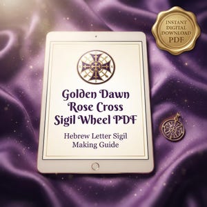 Gyllene gryning talisman roskors sigill skapandehjul PDF | Hebreisk bokstavskabbala arbetsbok