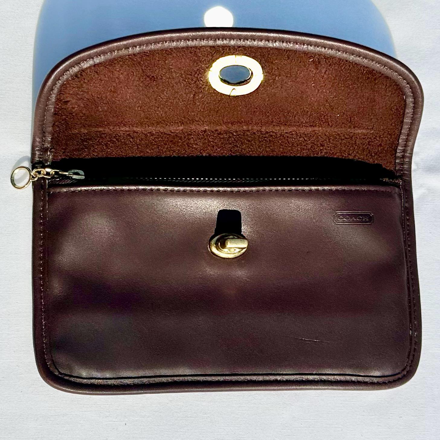Coach Vintage Leather Turn Lock Case Wallet Mahogany Brass 7171 - Etsy