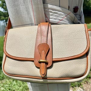 Vintage Dooney & Bourke All Weather Leather Equestrian Crossbody Shoulder Bag