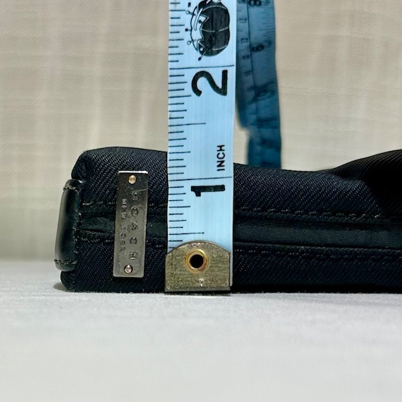 COACH Y2K Black Nylon Mini Pouchette Bag: Leather Trim