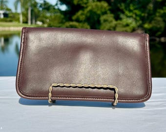 Coach Vintage Leather Turn Lock Case Wallet Mahogany Brass 7171 - Etsy