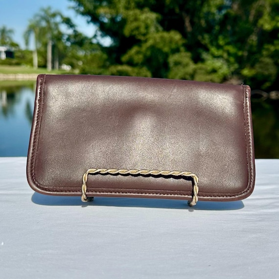 Coach Vintage Leather Turn Lock Case Wallet Mahogany Brass 7171 - Etsy