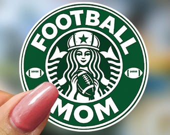 Football Mom Sticker Decal Mom sticker Car Sticker hockey sticker tumbler decal sticker gift for mom gift for her laptop sticker coffee mom