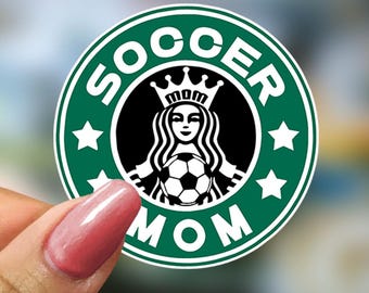 Soccer Mom Sticker Decal Mom sticker Car Sticker hockey sticker tumbler decal sticker gift for mom gift for her laptop sticker coffee mom