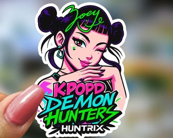 Kpop Demon Hunter Vinyl Decal Fan Art Gamer Gift Dark Sonic Universe Laptop Water Bottle Cool Edgy Gaming Aesthetic zoey
