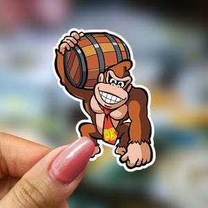 Donkey Kong | Classic Arcade Vinyl Sticker, Decal, Laptop Sticker, Water Bottle Sticker, Free Shipping, Binder Sticker, Lunch Box Sticker