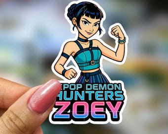 Kpop Demon Hunter Vinyl Decal Fan Art Gamer Gift Dark Sonic Universe Laptop Water Bottle Cool Edgy Gaming Aesthetic zoey