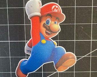 Mario | Super Mario Bros Sticker, Decal, Laptop Sticker, Water Bottle Sticker, Free Shipping, iPad Sticker, Binder, Lunch Box, PC tower