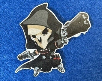 reaper Decal d va Sticker, Overwatch baby reaper Water Bottle Sticker, Free Shipping, iPad Sticker, Binder, Lunch Box, PC