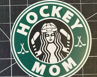 Hockey Mom Sticker Decal Mom sticker Car Sticker hockey sticker tumbler decal sticker gift for mom gift for her laptop sticker coffee mom