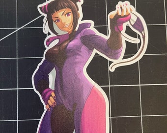 Juri Han Street Fighter-klistermärke Laptopklistermärke Vattenflaskklistermärke Fri frakt Bildekal Matlådaklistermärke Arkadskåp-klistermärke