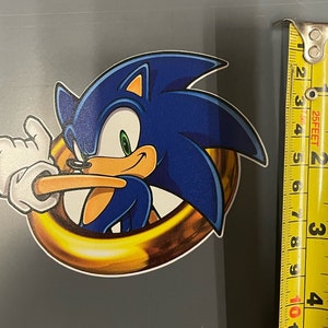 Sonic The Hedgehog Sticker Mural 3D Stickers Muraux Amovible PVC Cartoon Sticker  Mural pour Enfants Chambre Salon Salle de Jeux Décoration Murale 