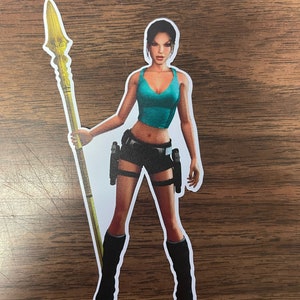 Lara Croft | Lara Croft Sticker | Lara Croft Decal | Tumbler Sticker | Water Bottle Decal | Waterproof Sticker | Laptop Sticker | Stickers