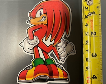 Knuckles | Sonic The Hedgehog Sticker, Decal, Laptop Sticker, Water Bottle Sticker, Free Shipping, iPad Sticker, Binder, Lunch Box, Phone,