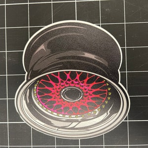 BBS Pink Rim Sticker Decal