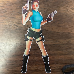 Lara Croft | Lara Croft Sticker | Lara Croft Decal | Tumbler Sticker | Water Bottle Decal | Waterproof Sticker | Laptop Sticker | Stickers