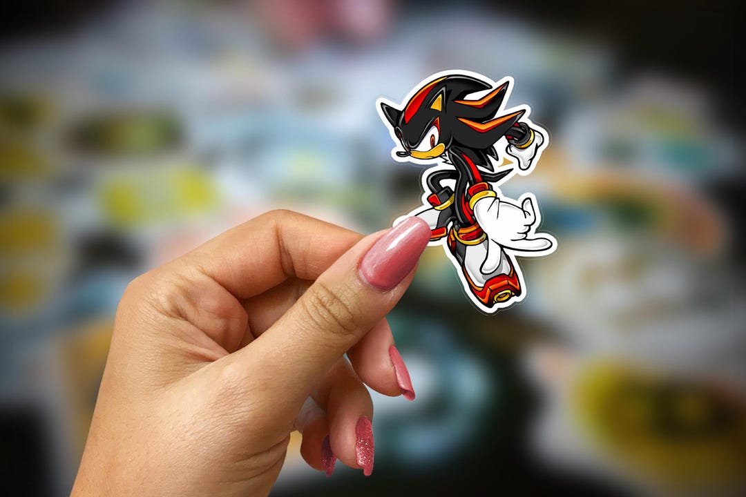 Shadow the Hedgehog Sticker Sega Vinyl Decal Fan Art Gamer Gift Dark ...