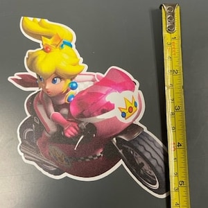 Princess Peach Sticker | Super Mario Bros Sticker, Decal, Laptop Sticker, Water Bottle Sticker, Mario Kart, iPad Sticker, Binder, Lunch Box