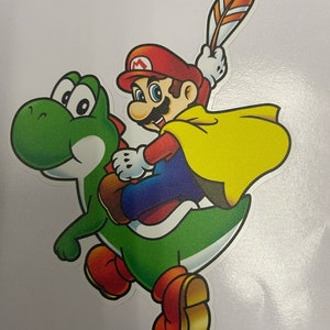 Mario & Yoshi | Super Mario Bros Sticker, Decal, Laptop Sticker, Water Bottle Sticker, Free Shipping, iPad Sticker, Binder, Lunch Box, PC