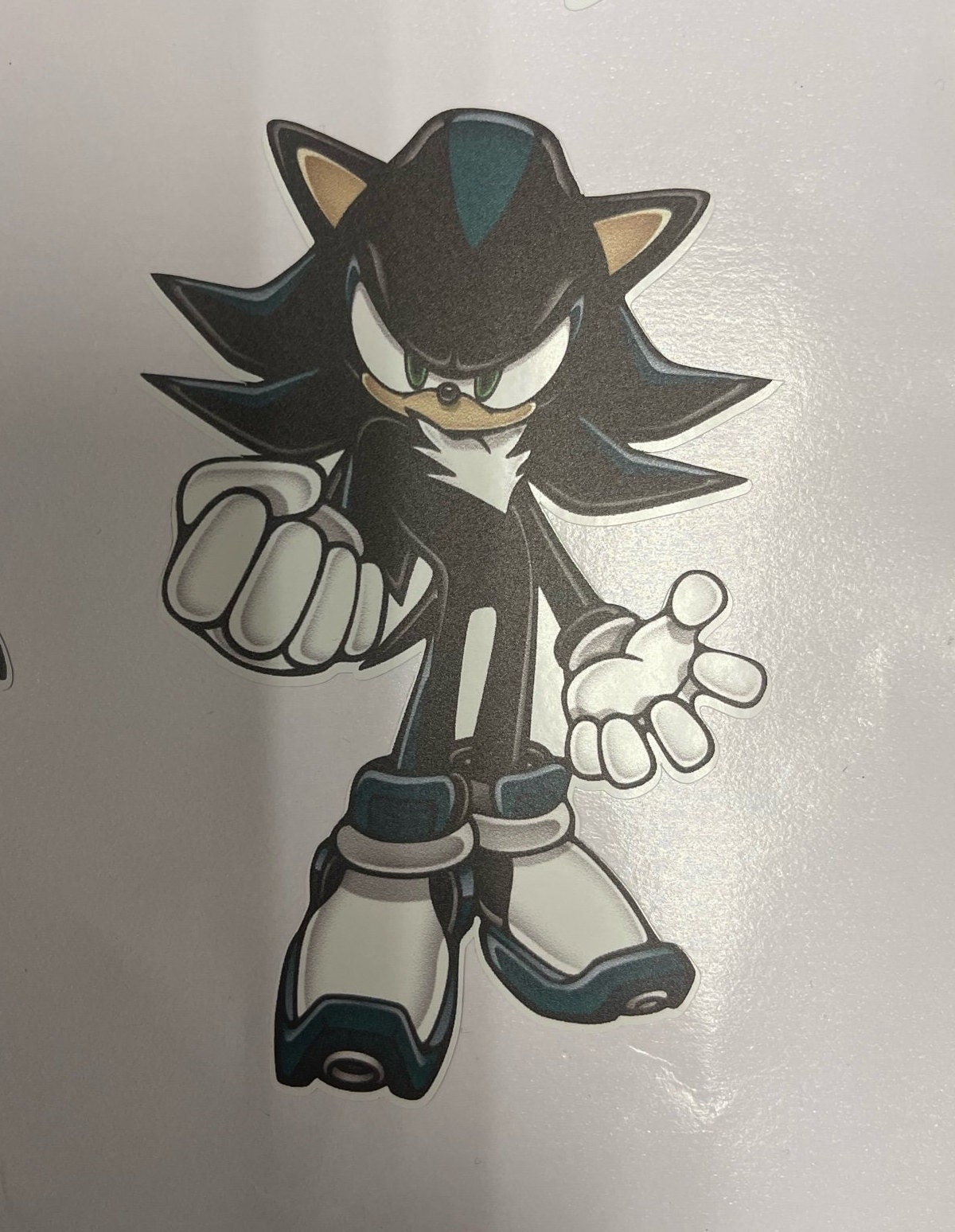 Custom Plush Just Like Dark Sonic the Sonic X the Dark Brotherhood Inspired  by funmade Handmade Fro Mthe Drawing to Order. 