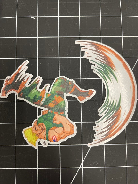 Guile Street Fighter Retro Japanese - Street Fighter - Sticker