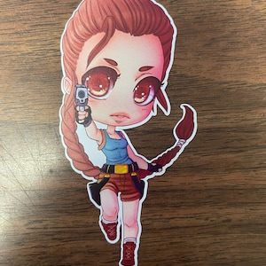 Lara Croft | Lara Croft Sticker | Lara Croft Decal | Tumbler Sticker | Water Bottle Decal | Waterproof Sticker | Laptop Sticker | Stickers