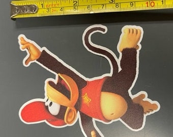 Diddy Kong | Super Mario Bros Sticker, Decal, Laptop Sticker, Water Bottle Sticker, Free Shipping, iPad Sticker, Binder, Lunch Box, PC