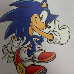 Sonic | Sonic The Hedgehog Sticker, Decal, Laptop Sticker, Water Bottle Sticker, Free Shipping, iPad Sticker, Binder, Lunch Box, PC Tower