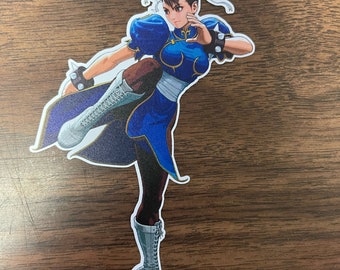 Chun-Li | Street Fighter Vinyl Sticker, Decal, Laptop Sticker, Water Bottle Sticker, Free Shipping, Car Sticker, Lunch Box Sticker, Arcade