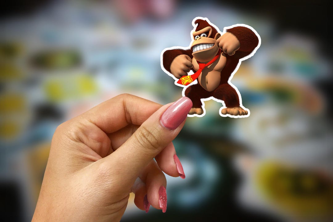 Donkey Kong Sticker Retro Nintendo Vinyl Decal Arcade Game Fan Art ...