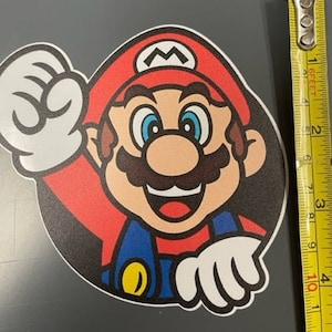 Mario | Super Mario Bros Sticker, Decal, Laptop Sticker, Water Bottle Sticker, Free Shipping, iPad Sticker, Binder, Lunch Box, PC, Console