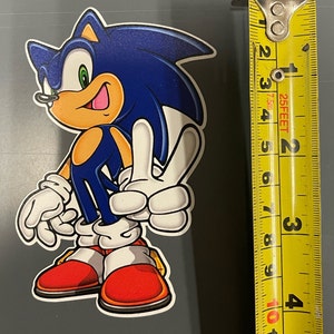 Adesivo Sonic / Sonic The Hedgehog, decalcomania, adesivo per laptop, adesivo per bottiglia d'acqua, spedizione gratuita, adesivo per iPad, raccoglitore, porta pranzo, telefono, PC