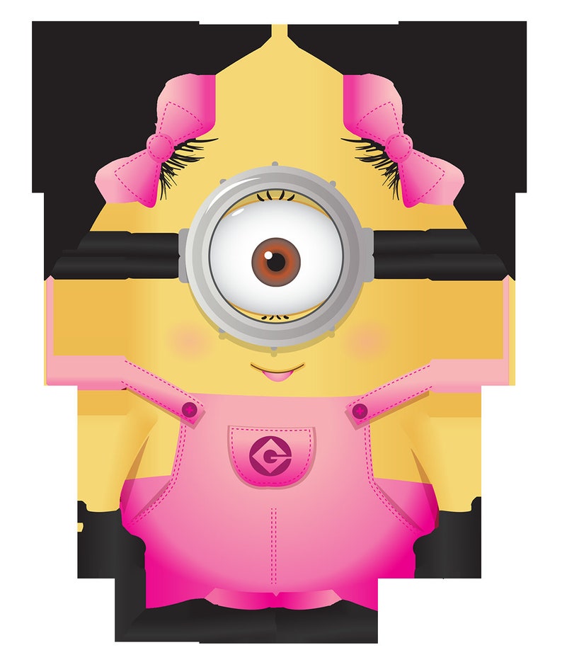 Pink Girl Minion Despicable Me Sticker, Minion Sticker, Laptop Sticker, Water Bottle Sticker, Free Shipping, iPad Sticker, Binder Sticker, imagem 3