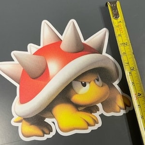 Spiny | Super Mario Bros Sticker, Decal, Laptop Sticker, Water Bottle Sticker, Free Shipping, iPad Sticker, Binder, Lunch Box, PC, Console