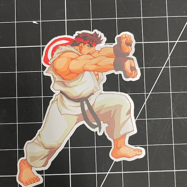 Ryu Shoryuken Street Fighter Aufkleber Laptop Aufkleber Wasserflasche Aufkleber Auto Aufkleber Lunchbox Aufkleber Arcade Schrank Aufkleber