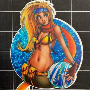 RIKKU Final Fantasy Sticker | Decal, Car Decal, Car Window Sticker, Car Bumper Sticker, Laptop Sticker, ipad sticker, PC Tower decal