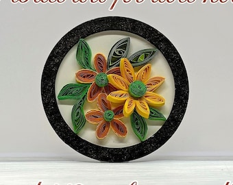 Miniature Quilling Wall Art: 3D Paper Flowers, 1/12 or 1/6 Scale