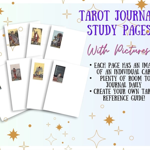 Tarot Cheat Sheet and Blank Pages Tarot study guide BUNDLE!