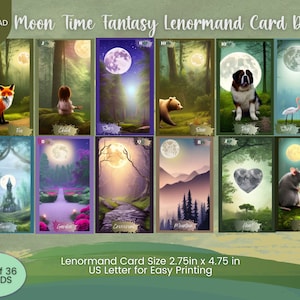 Lenormand Cards Digital With Instructions on How to Play and Card Key ...