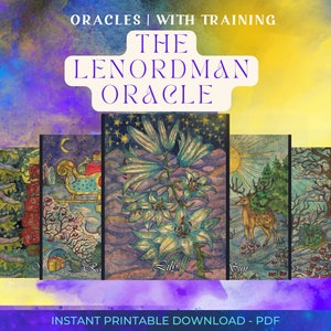 Lenormand Printable Oracle Cards, With Free Training Instructions, Vintage Unique