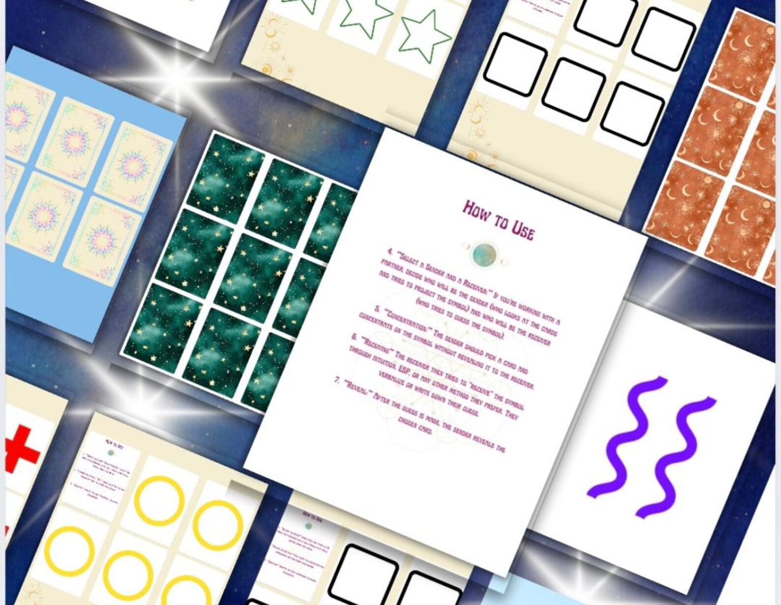 ESP Zener Cards • Test Your Psychic Skills • Printable ESP Training ...