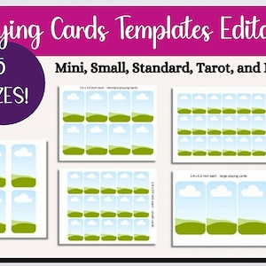 DIY CANVA EDITIERBARE Rahmen Tarot/Orakel/Affirmationen/Spielkarte Bundle mit 5 Größen zur Auswahl! Gestalte Deine eigenen Karten!