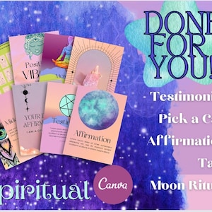Tarot and Astrology Instagram Post Templates – Editable Canva Designs for Spiritual Social Media, Witchy