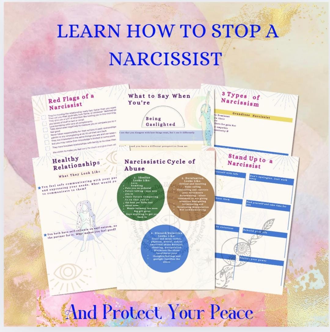 Narcissist Workbook, For Empaths, Recover from Abuse