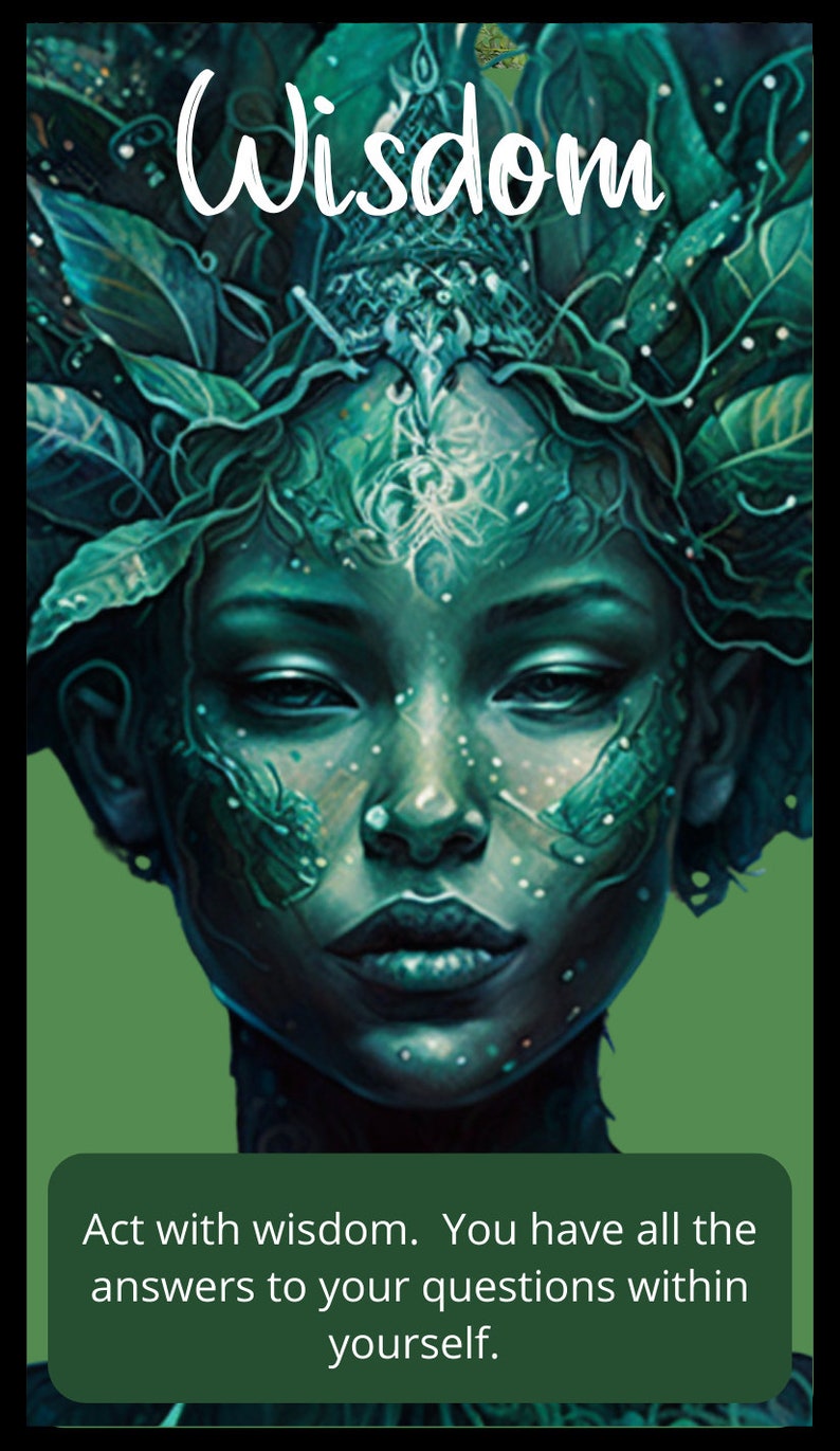 Green Goddess Wiccan Oracle Cards Etsy