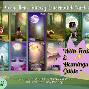 Lenormand Cards digital with Instructions on how to play  and card key!