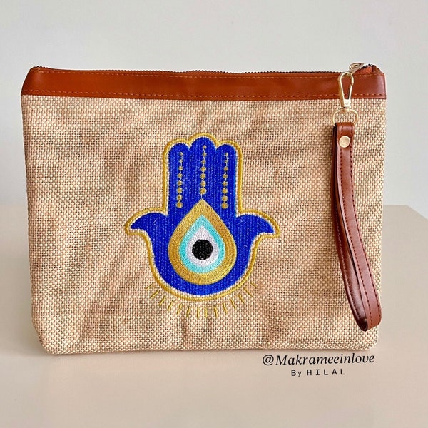 Macrame Fatma Hand Nazar/Evileye Bag Idée cadeau